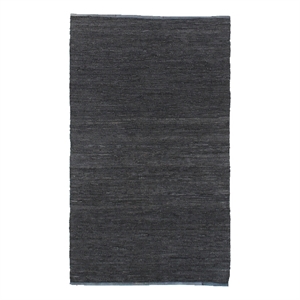 Leather Durry Hand-Tufted Leather Hide Dark Gray 9'6&quotx13'6&quot Area Rug
