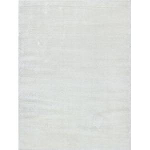 Luxe Shag Power Loom Polyester/Microfiber Ivory 4'x6' Area Rug