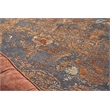 Maison Hand-Knotted Wool/Bamboo Silk Gray/Red/Orange 8'x10' Area Rug