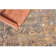 Maison Hand-Knotted Wool/Bamboo Silk Gray/Red/Orange 9'x12' Area Rug