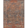 Maison Hand-Knotted Wool/Bamboo Silk Gray/Red/Orange 9'x12' Area Rug