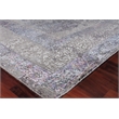 Maison Hand-Knotted Wool/Bamboo Silk Charcoal/Purple 8'x10' Area Rug