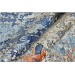 Laureno Hand-Knotted Bamboo Silk Blue/Gray 6'x9' Area Rug