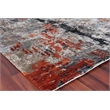 Laureno Hand-Knotted Bamboo Silk Navy/Silver/Rust 12'x15' Area Rug