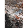 Laureno Hand-Knotted Bamboo Silk Navy/Silver/Rust 12'x15' Area Rug