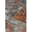 Laureno Hand-Knotted Bamboo Silk Navy/Silver/Rust 12'x15' Area Rug
