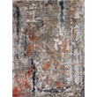 Laureno Hand-Knotted Bamboo Silk Navy/Silver/Rust 12'x15' Area Rug