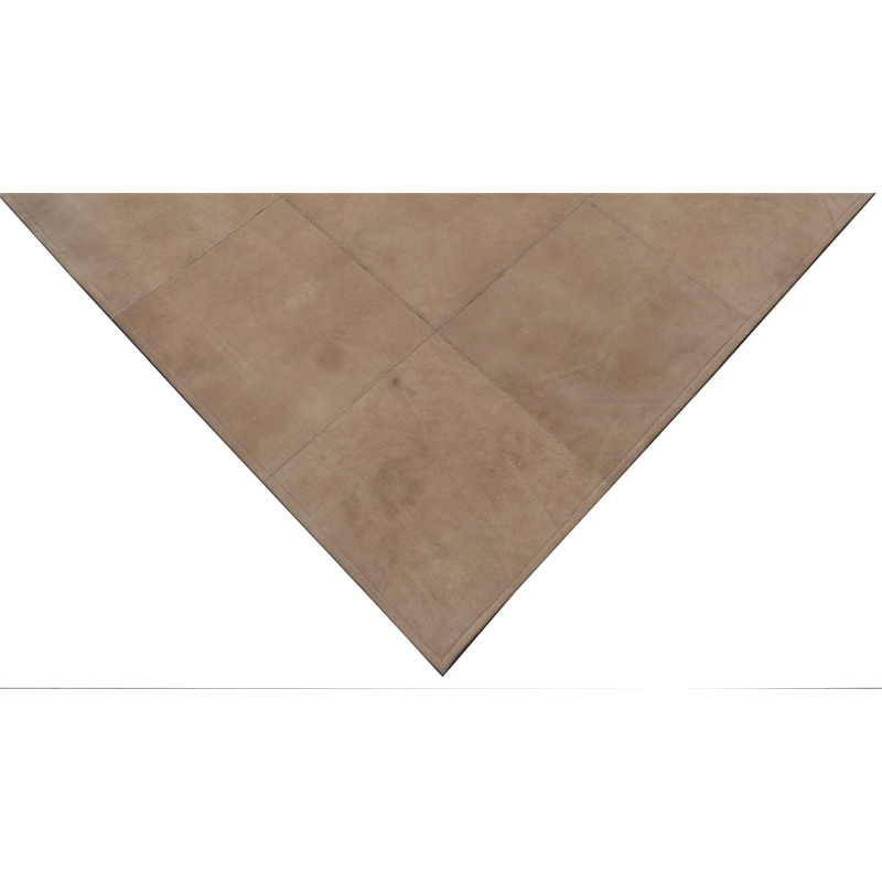 Leather Suede Hand-Tufted Leather Hide Beige 5'x8' Area Rug