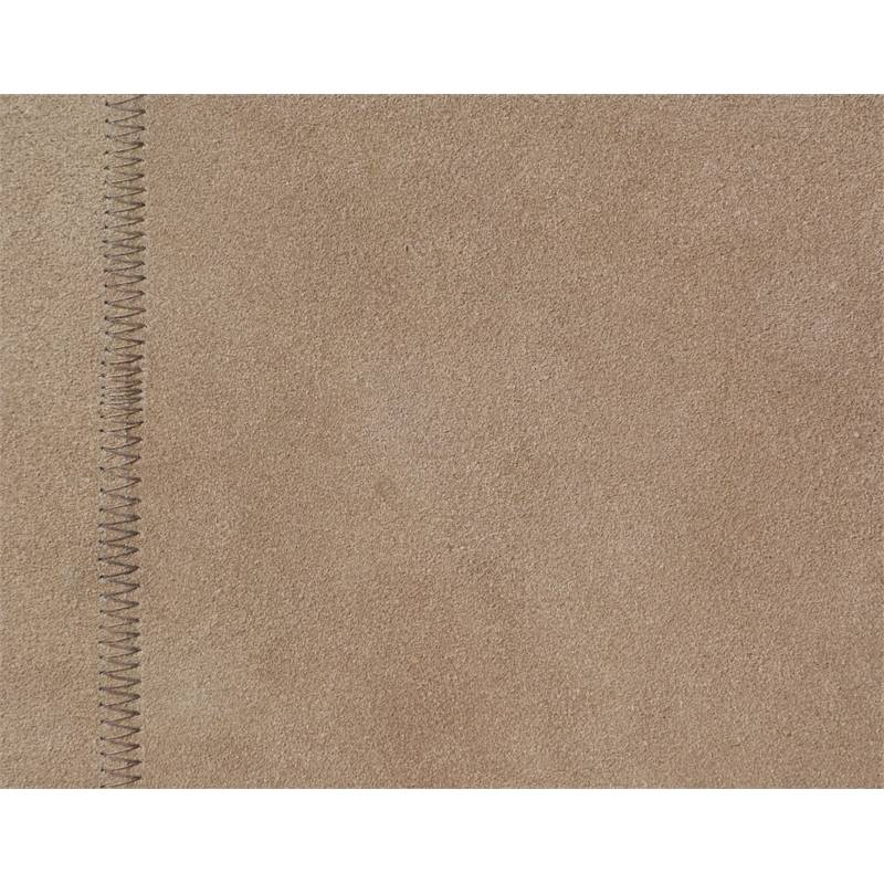 Leather Suede Hand-Tufted Leather Hide Beige 5'x8' Area Rug