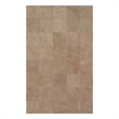 Leather Suede Hand-Tufted Leather Hide Beige 5'x8' Area Rug