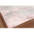 Lillian Handloomed Wool/Bamboo Silk Gray/Rose 14'x18' Area Rug