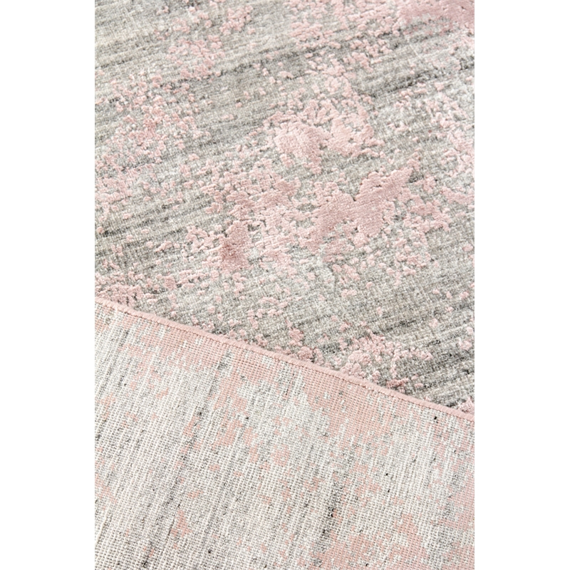 Lillian Handloomed Wool/Bamboo Silk Gray/Rose 14'x18' Area Rug