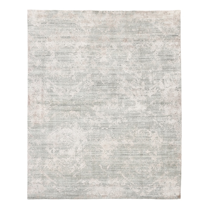 Lillian Handloomed Wool/Bamboo Silk Gray/Rose 14'x18' Area Rug