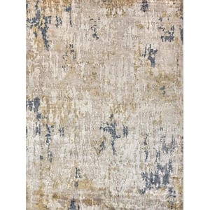 Laureno Hand-Knotted Bamboo Silk Beige/Gold 8'x10' Area Rug
