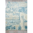 Luxury Laureno Hand-Knotted Bamboo Silk Ivory/Light Blue 8'x10' Area Rug