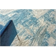 Luxury Laureno Hand-Knotted Bamboo Silk Ivory/Light Blue 9'x12' Area Rug