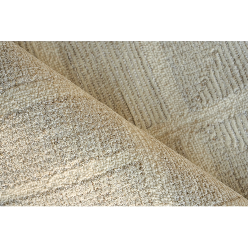 Maddox Hand-Tufted New Zealand Wool Light Beige/Ivory 9'x12' Area Rug