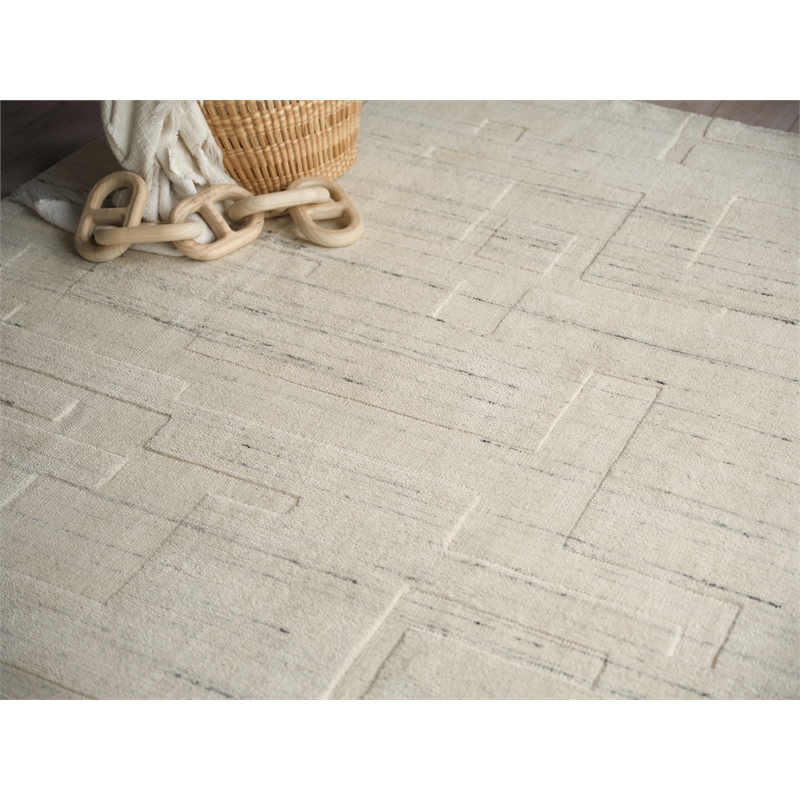 Malmo Hand-Knotted New Zealand Wool Ivory 14'x18' Area Rug