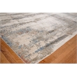 Laureno Hand-Knotted Bamboo Silk Silver/Blue 8'x10' Area Rug
