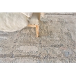 Laureno Hand-Knotted Bamboo Silk Silver/Blue 9'x12' Area Rug