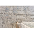 Laureno Hand-Knotted Bamboo Silk Silver/Blue 9'x12' Area Rug