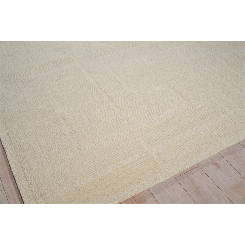 Maddox Hand-Tufted New Zealand Wool Ivory 12'x15' Area Rug