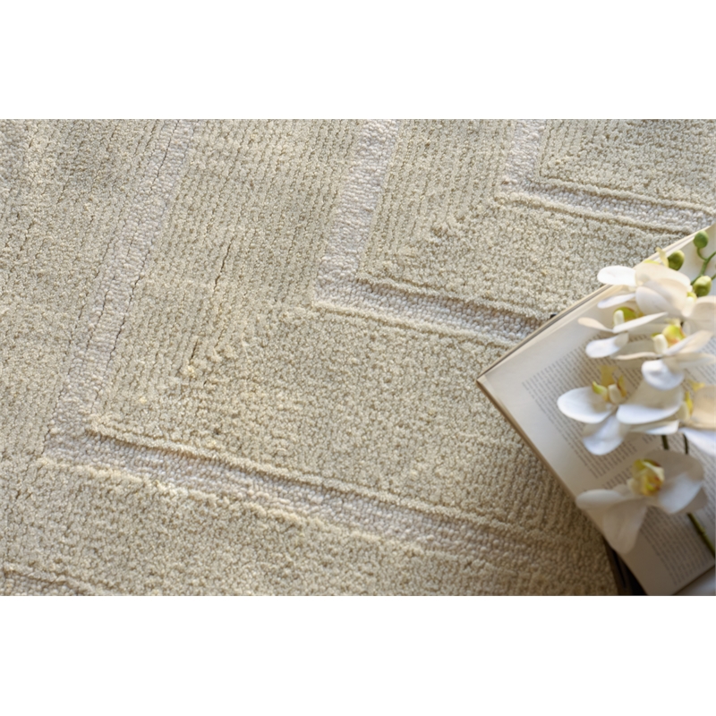 Maddox Hand-Tufted New Zealand Wool Ivory 12'x15' Area Rug