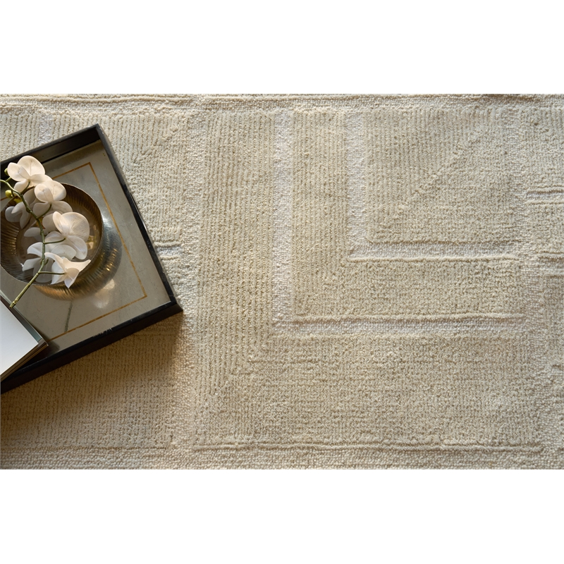 Maddox Hand-Tufted New Zealand Wool Ivory 14'x18' Area Rug