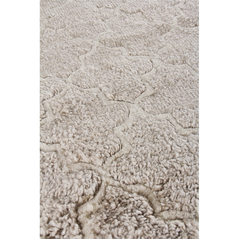 Lux Look Hand-Knotted Bamboo Silk Beige 8'x10' Area Rug