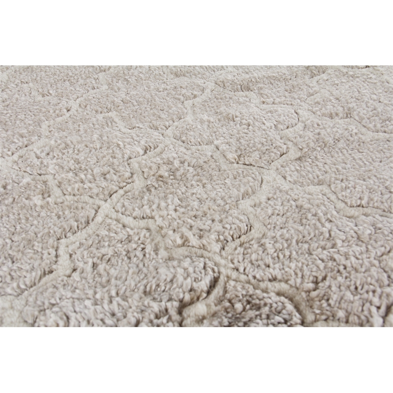 Lux Look Hand-Knotted Bamboo Silk Beige 8'x10' Area Rug