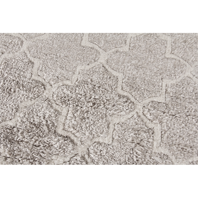 Lux Look Hand-Knotted Bamboo Silk Beige 8'x10' Area Rug