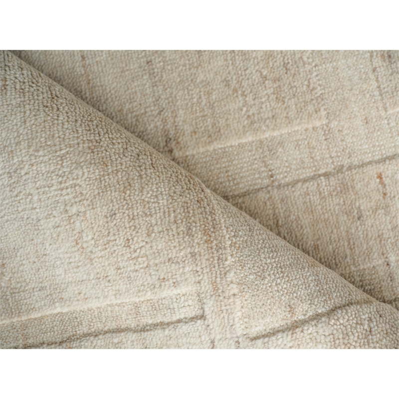 Malmo Hand-Knotted New Zealand Wool Beige/Taupe 6'x9' Area Rug