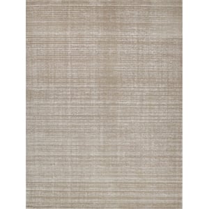 Martelli Modern Handloomed Silky Nylon Taupe 2'x3' Area Rug