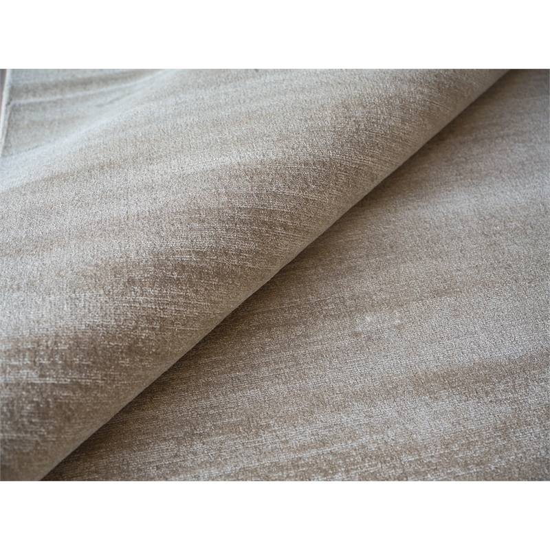 Martelli Modern Handloomed Silky Nylon Taupe 9'x12' Area Rug