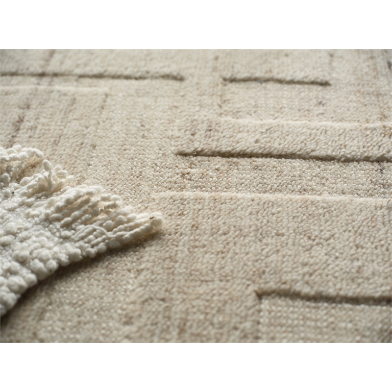 Malmo Hand-Knotted New Zealand Wool Beige/Taupe 9'x12' Area Rug