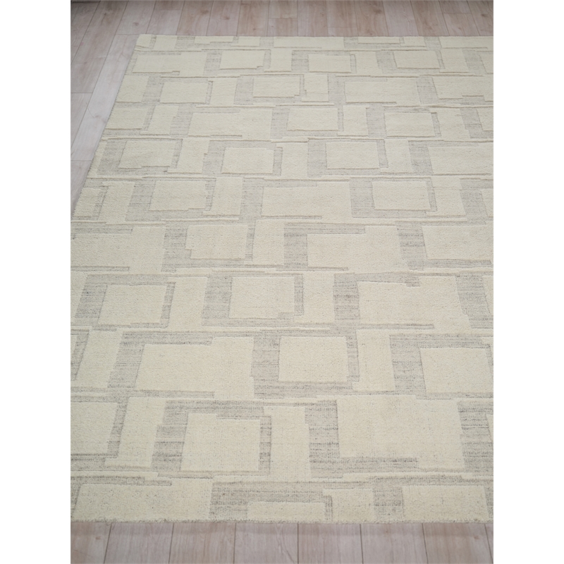 Malmo Hand-Knotted New Zealand Wool Ivory/Beige/Taupe 12'x15' Area Rug
