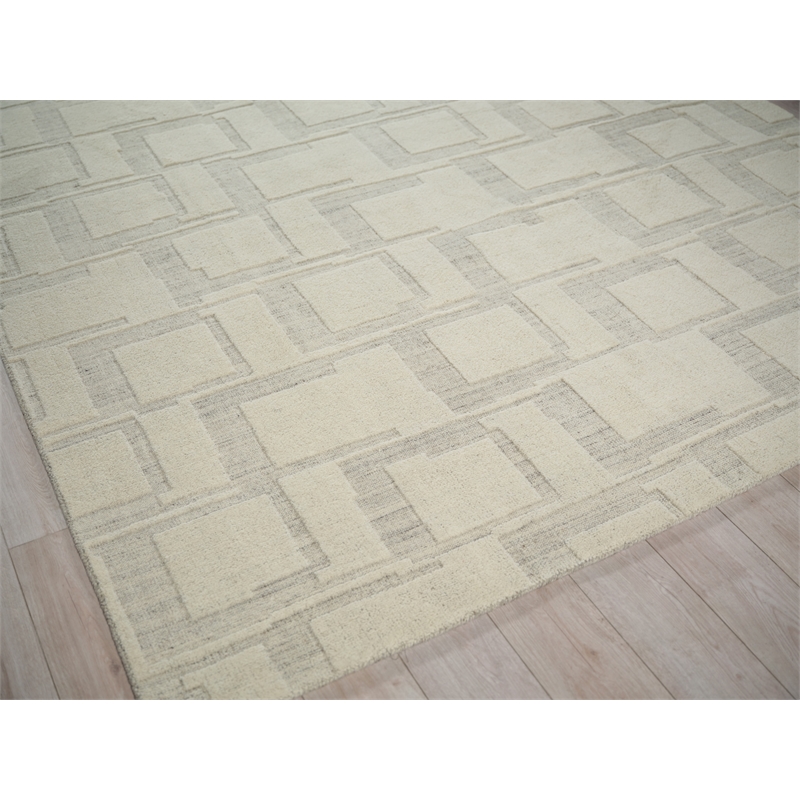 Malmo Hand-Knotted New Zealand Wool Ivory/Beige/Taupe 8'x10' Area Rug