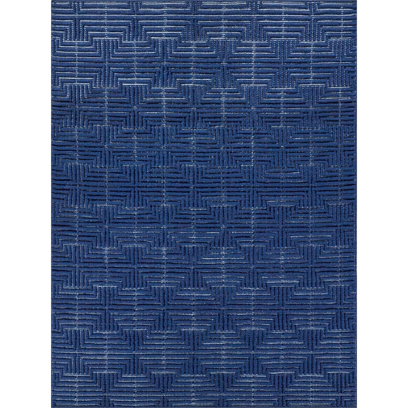 Manzoni Handloomed New Zealand Wool Navy 14'x18' Area Rug