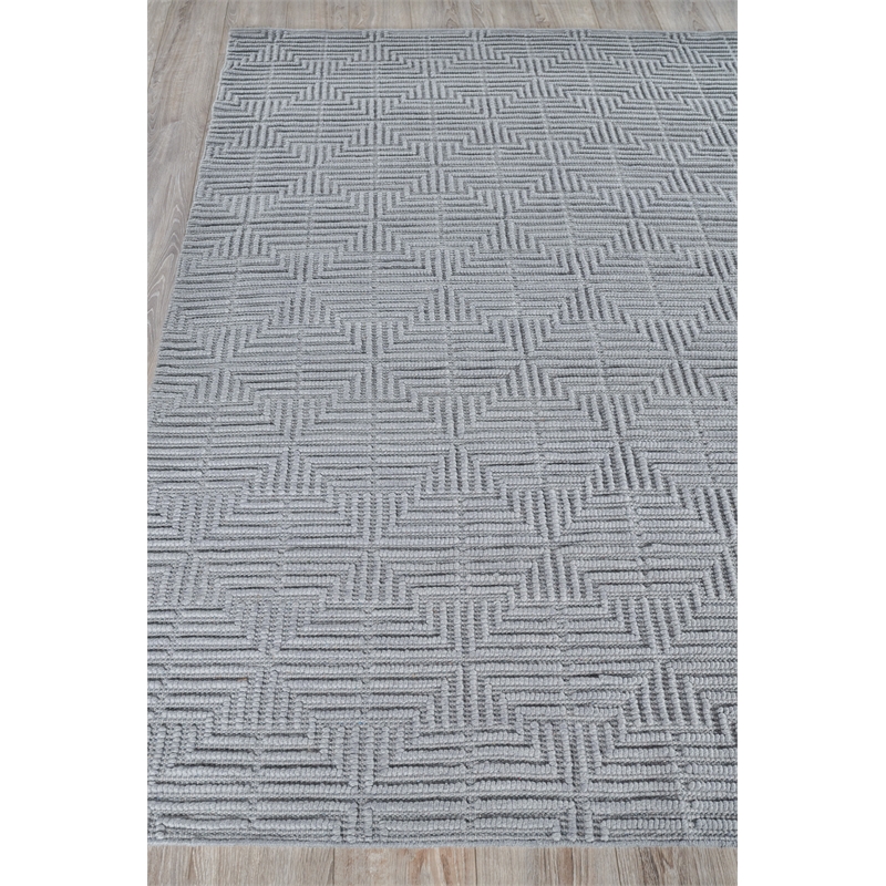 Manzoni Handloomed New Zealand Wool Gray 14'x18' Area Rug