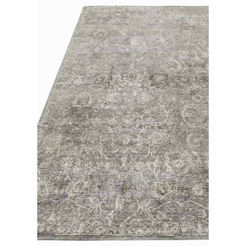 Meena Hand-Knotted Wool/Silk Beige/Brown 12'x15' Area Rug
