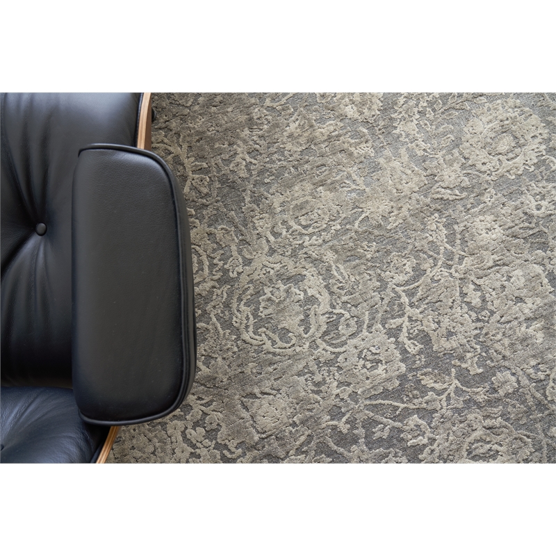 Meena Hand-Knotted Wool/Silk Beige/Brown 12'x15' Area Rug