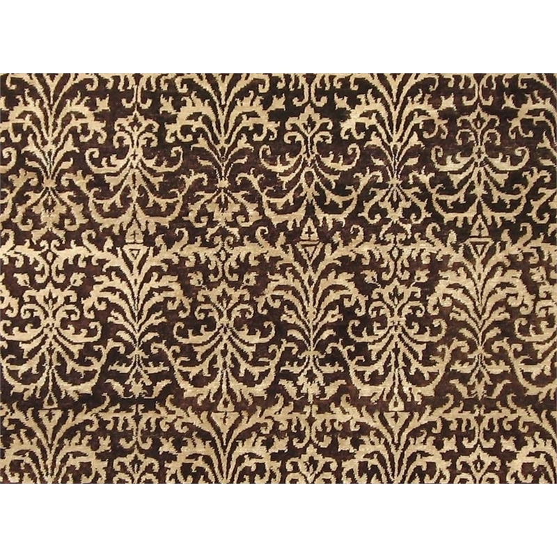 Metro Hand-Knotted New Zealand Wool Brown/Ivory 8'x10' Area Rug