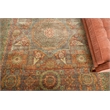 Mamluk Hand-Knotted New Zealand Wool Rust/Green 10'x14' Area Rug