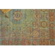 Mamluk Hand-Knotted New Zealand Wool Green/Light Blue 10'x14' Area Rug