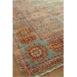 Mamluk Hand-Knotted New Zealand Wool Green/Light Blue 9'x12' Area Rug