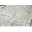 Mercuri Power Loom Acrylic/Viscose Silver/Blue 7'x10' Area Rug