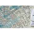 Mercuri Power Loom Acrylic/Viscose Silver/Blue 7'x10' Area Rug