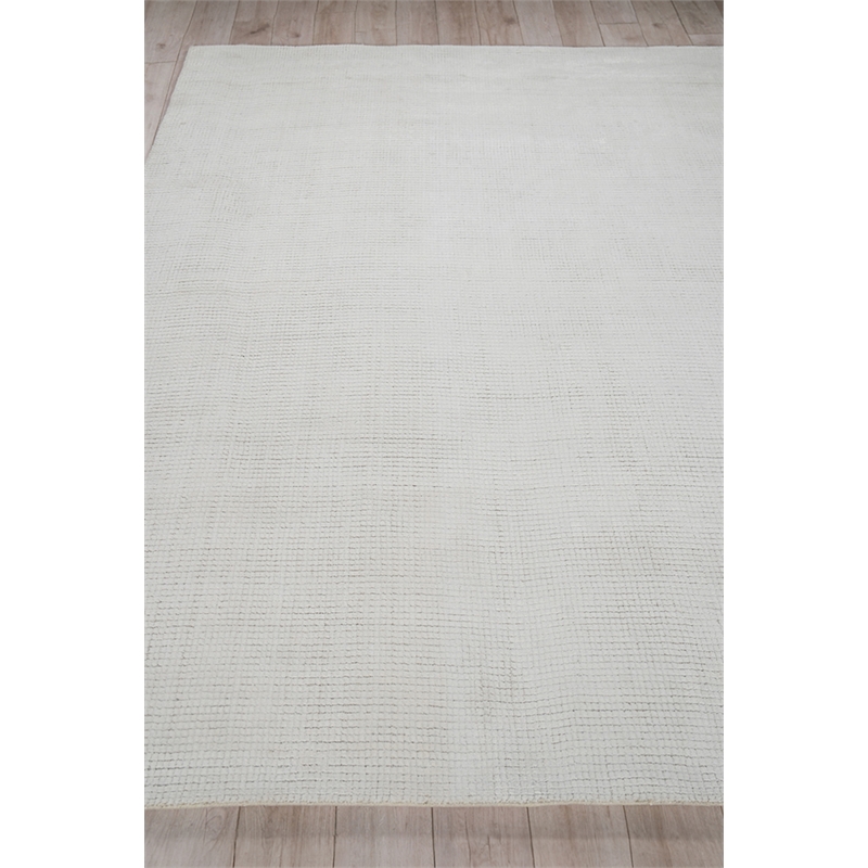 Manhattan Handloomed Polyester Ivory 8'x10' Area Rug