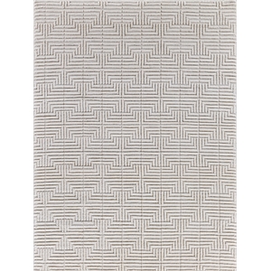 Manzoni Handloomed New Zealand Wool Ivory 5'x8' Area Rug