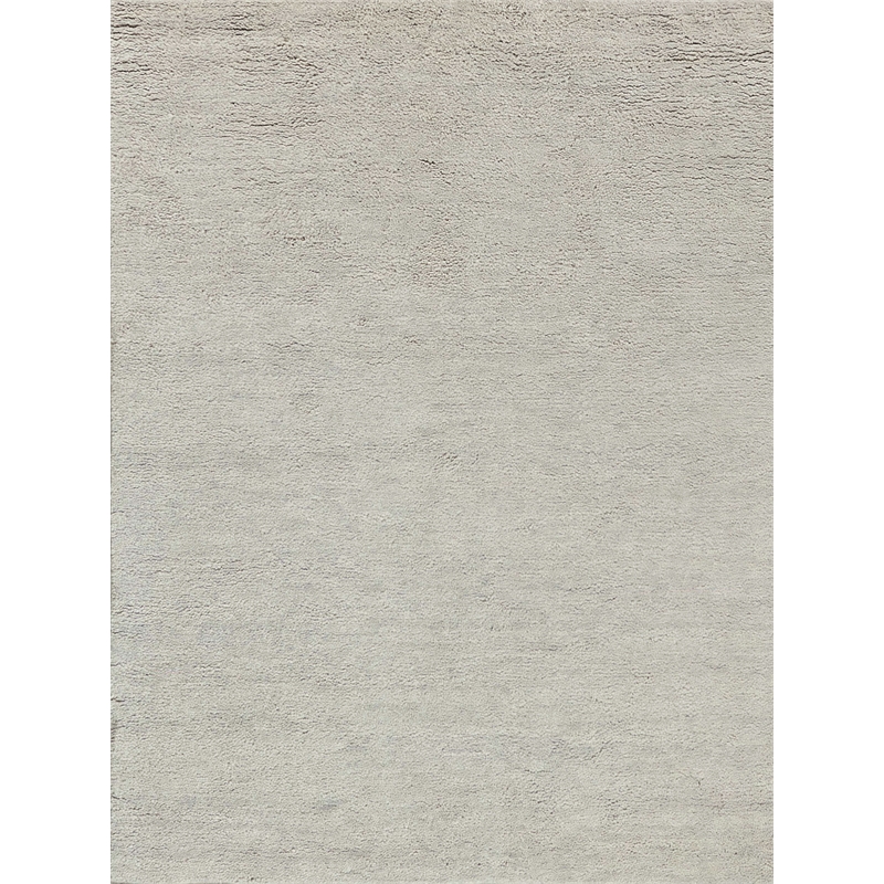 Merino Hand-Knotted Merino Wool Silver 2'x3' Area Rug